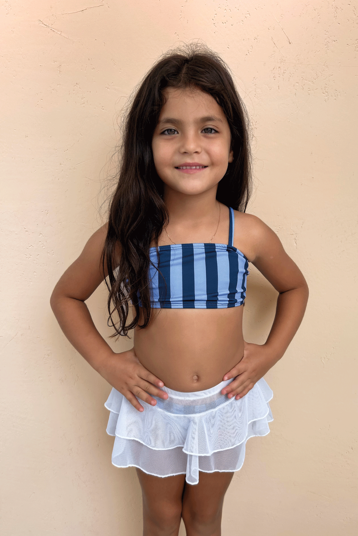 Falda Boleros Niña Blanca