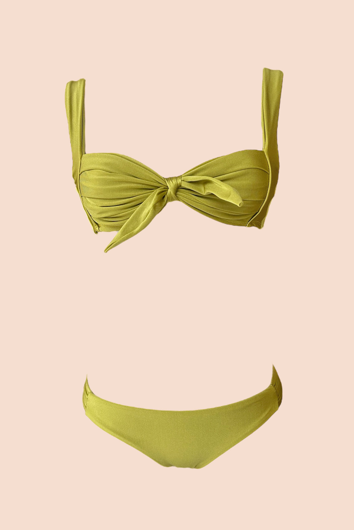 Verde Pistacchio Top Tiras Gruesas