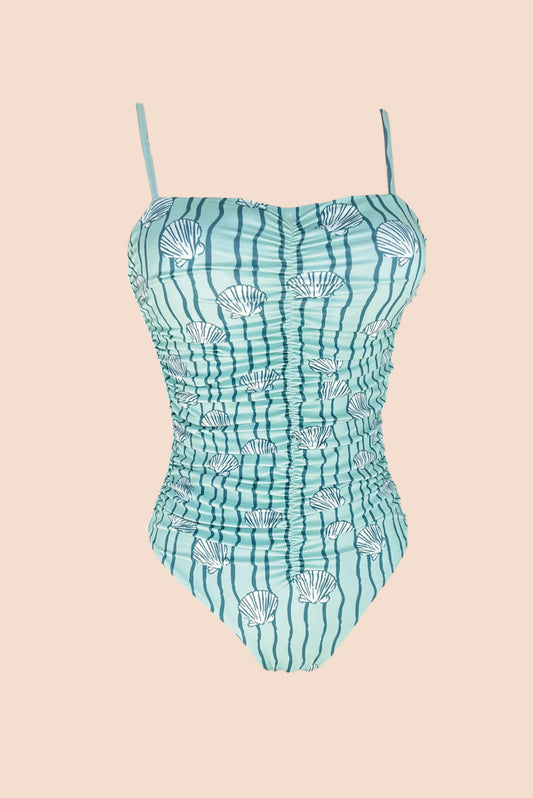 Coral One Piece Fruncido
