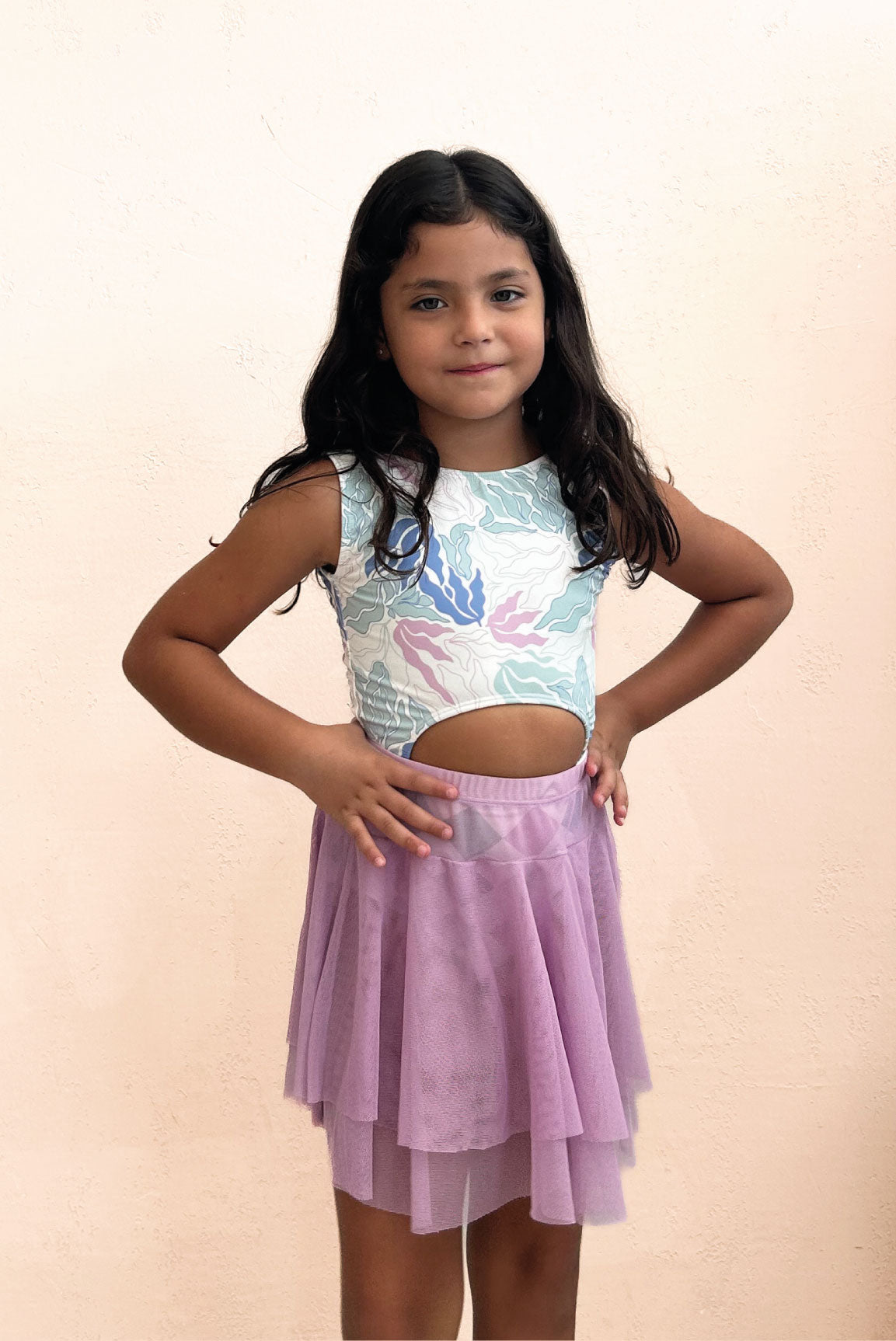 Falda Boleros Niña Lila